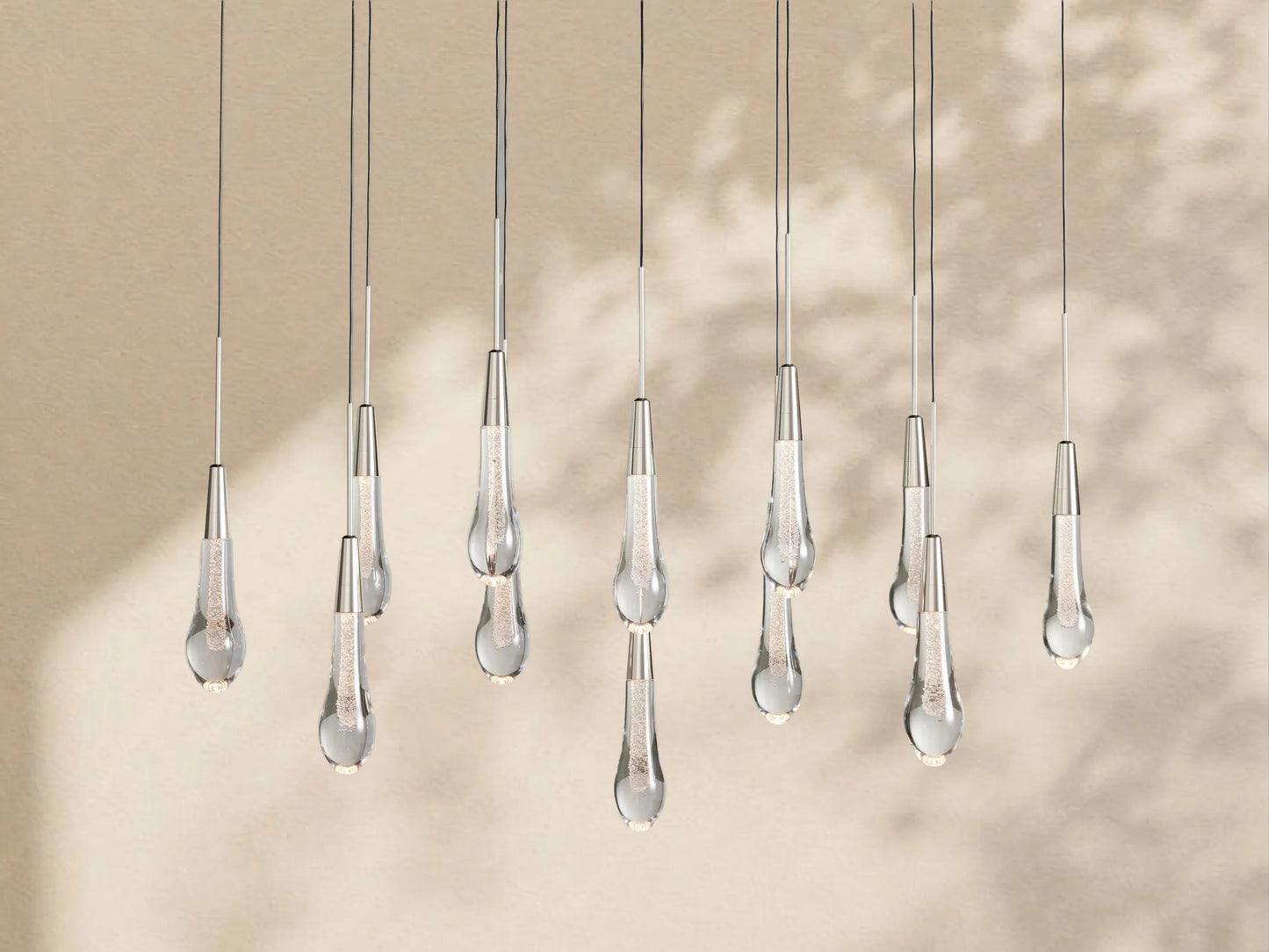 Soltaire Glass Linear Chandelier