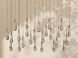 Soltaire Glass Linear Chandelier