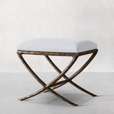 Hand Forged Metal X-base Stool