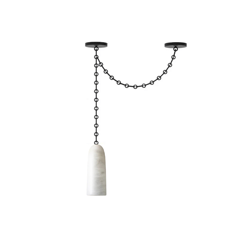 Figure Spanish Chain Alabaster Chandelier