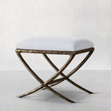 Hand Forged Metal X-base Stool