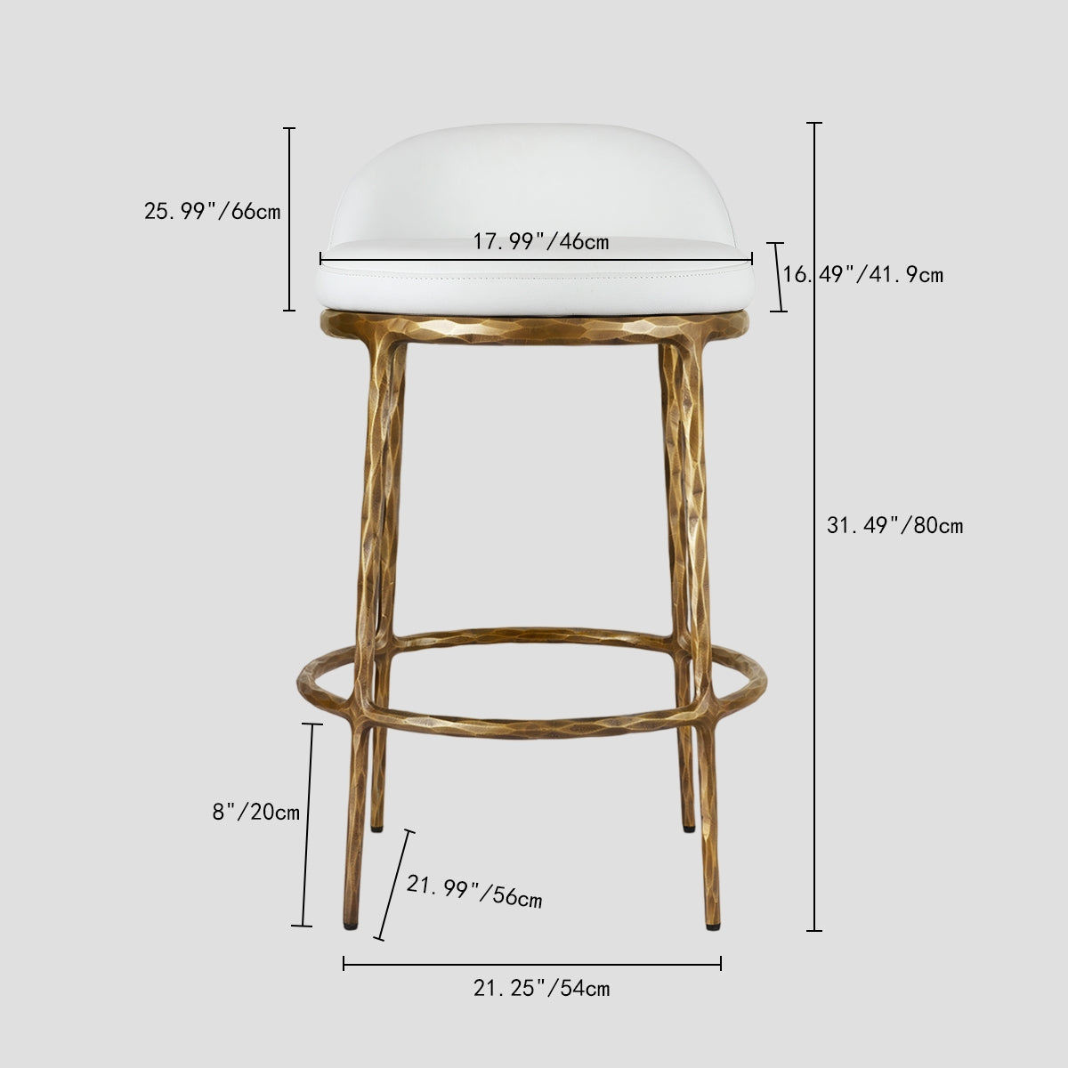 Hand Forged Metal Bar Swivel Counter Stool
