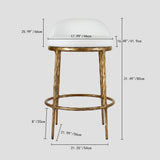 Hand Forged Metal Bar Swivel Counter Stool