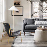 Hand-Forged Metal Enamel Wooden Plate Leather Armchair