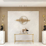 Hand Forged Metal Rectangle Marble Console Table 60" 72"