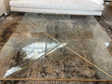 Hand Forged Metal Square Glass Coffee Table