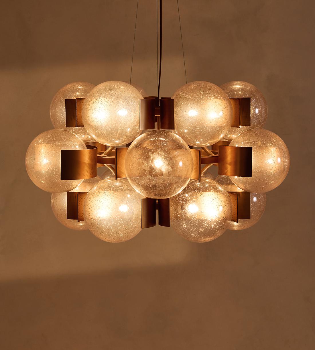 Allis Glass Chandelier, Large