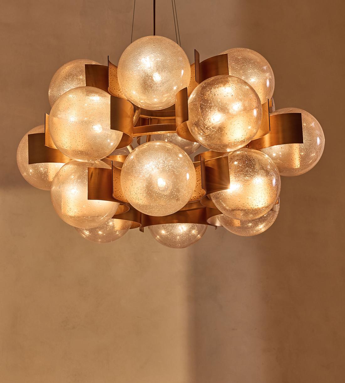 Allis Glass Chandelier, Large