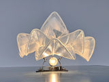 Murano-Style Wall Lamp | 12 Clear White Rondini Glass | Set of 2