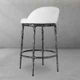 Hand Forged Metal Bar Swivel Counter Stool