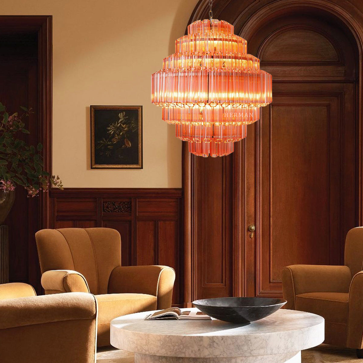 Grande Palermo Murano Chandelier  32.68"