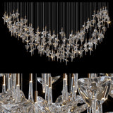 Crystal Disc Spire Chandelier