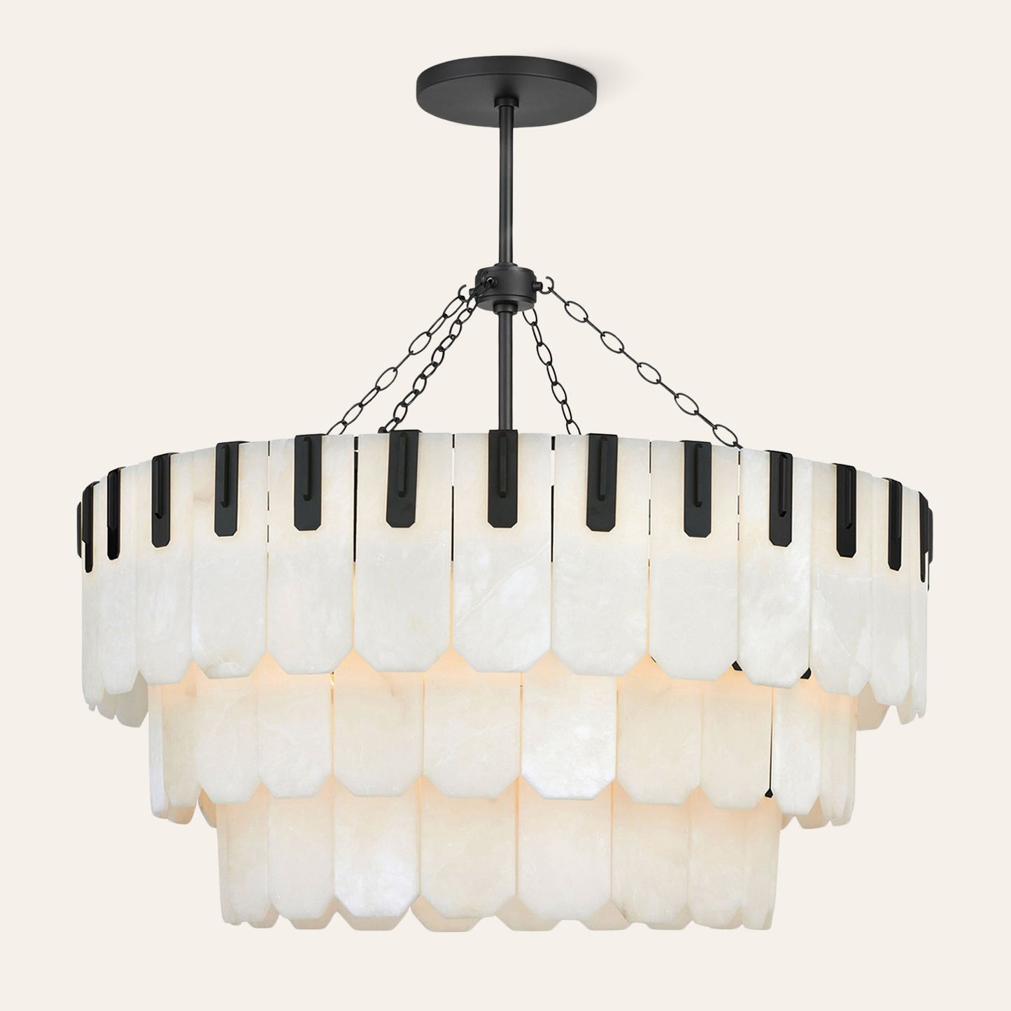 Nadia Alabaster Chandelier 30" 41"