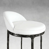 Hand Forged Metal Bar Swivel Counter Stool
