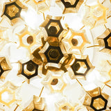 Prismatico 91 Elements Amber And Taupe Compact Ceiling lampGlass Flushmount 25"