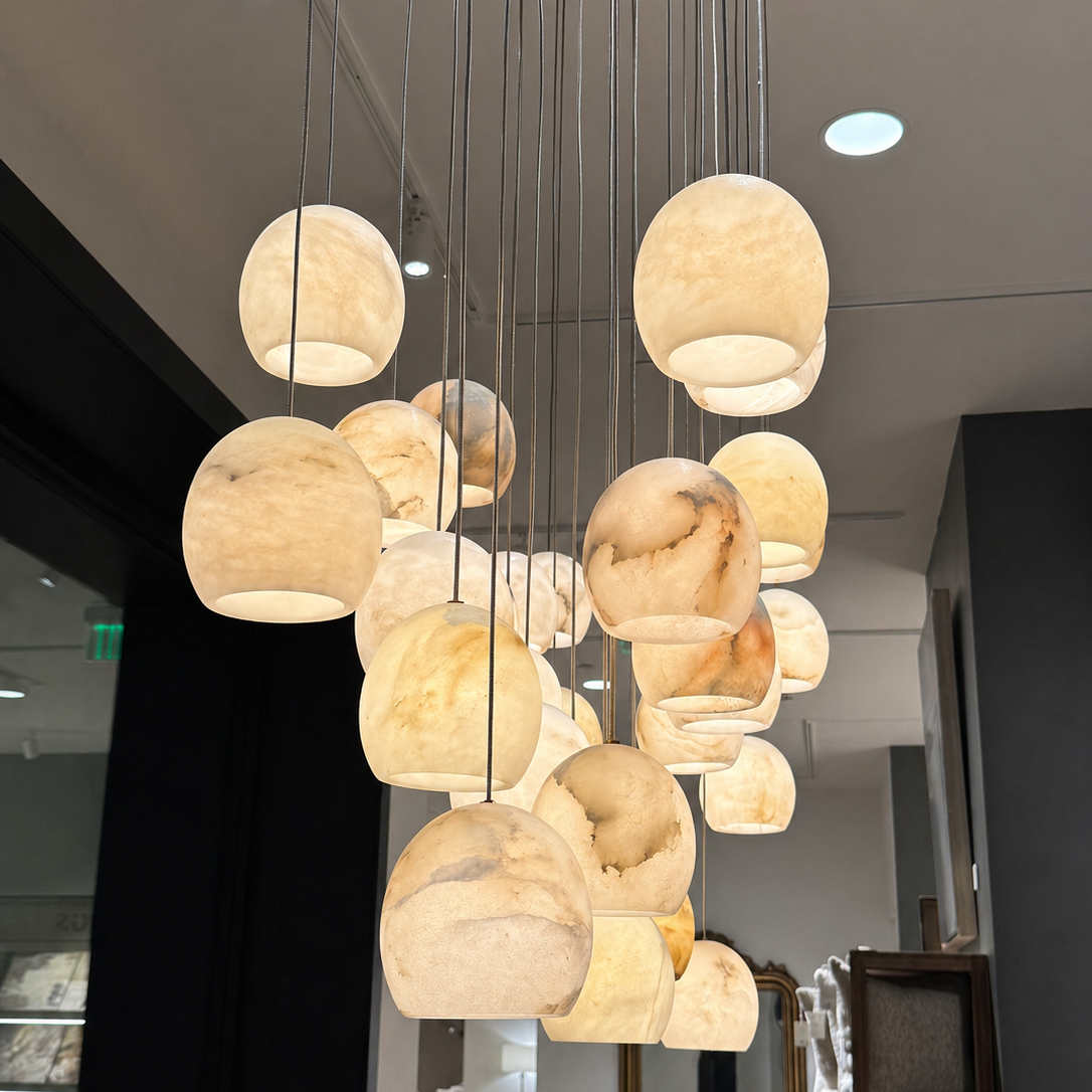 Arica Alabaster Linear Chandelier