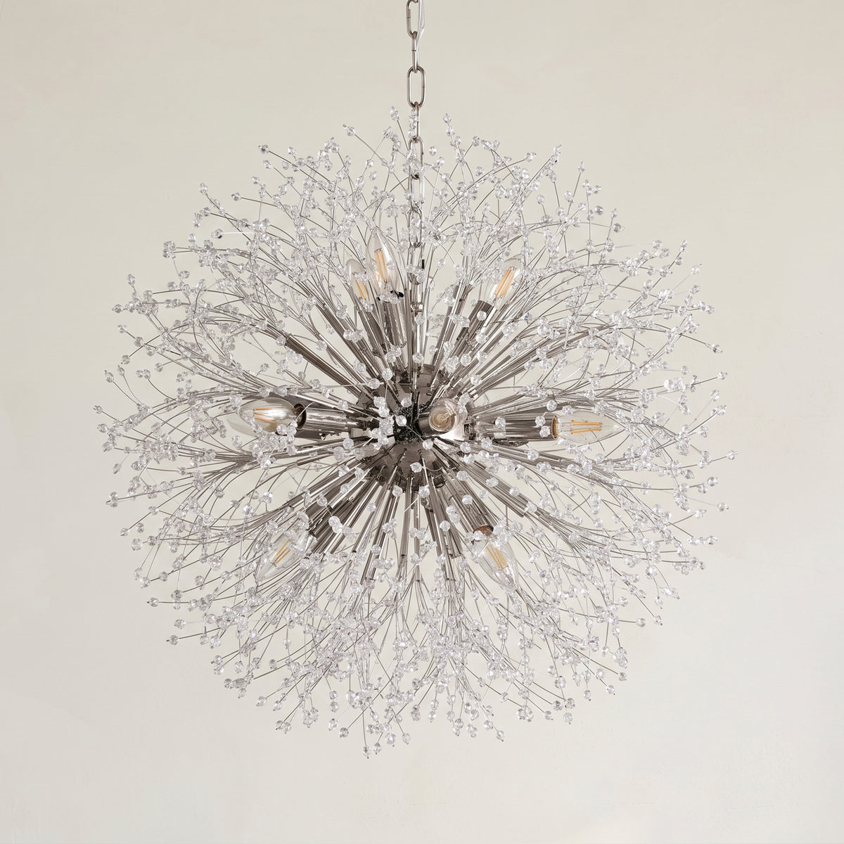 Dandelion 43" Round Chandelier in Silver