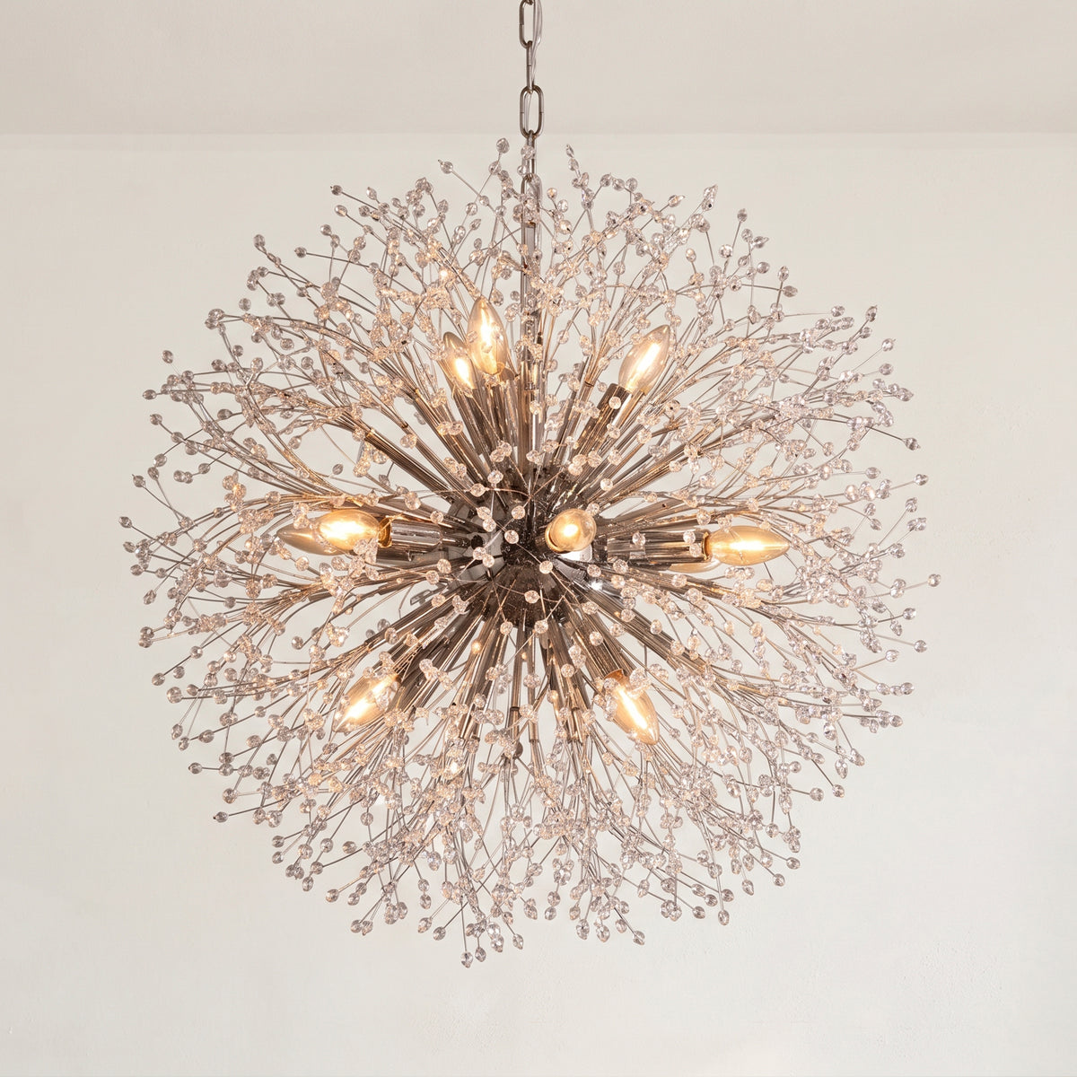 Dandelion 43" Round Chandelier in Silver