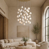 Arica Alabaster Round Chandelier
