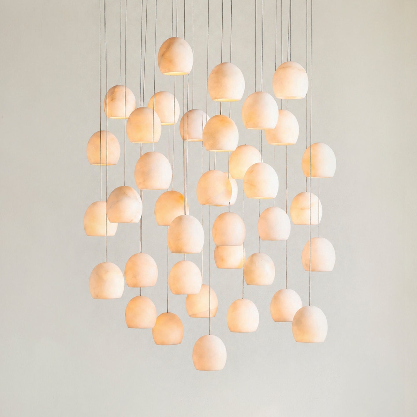 Arica Alabaster Round Chandelier