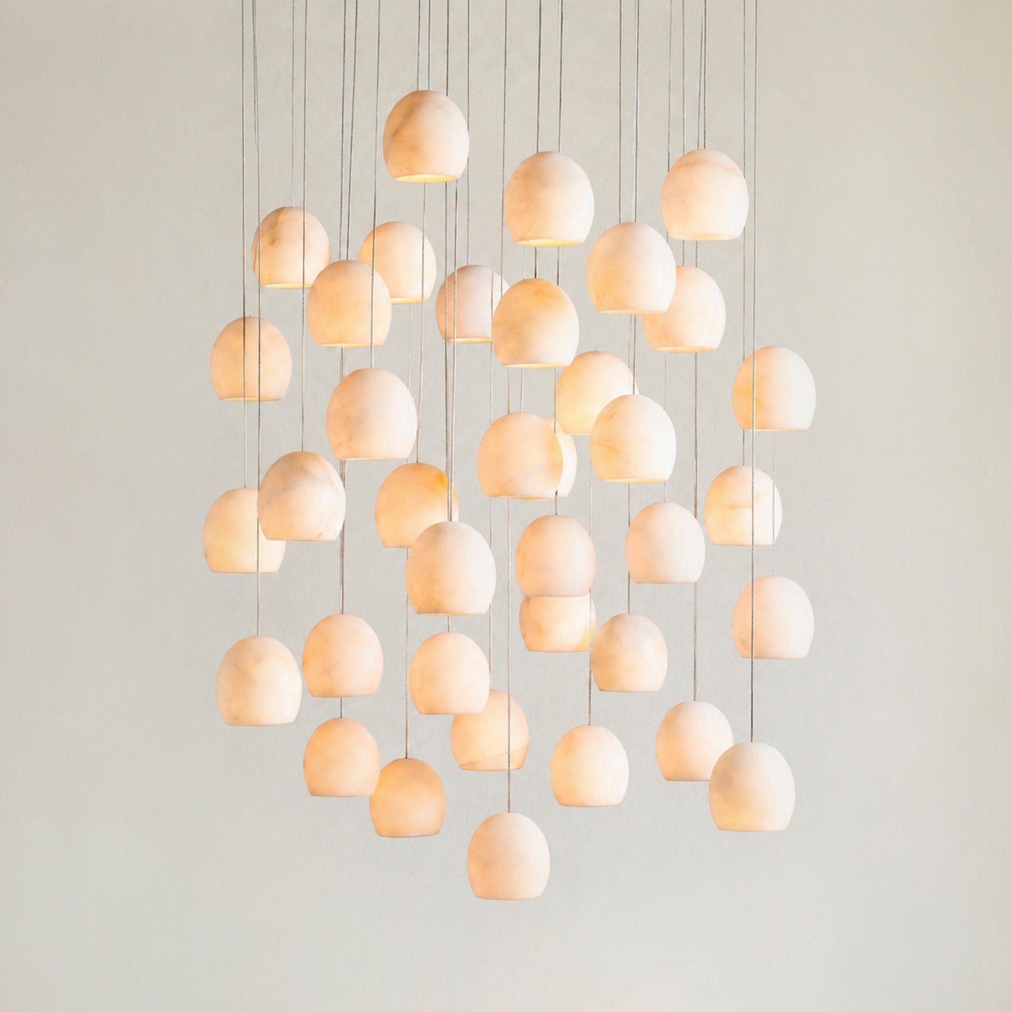 Arica Alabaster Round Chandelier
