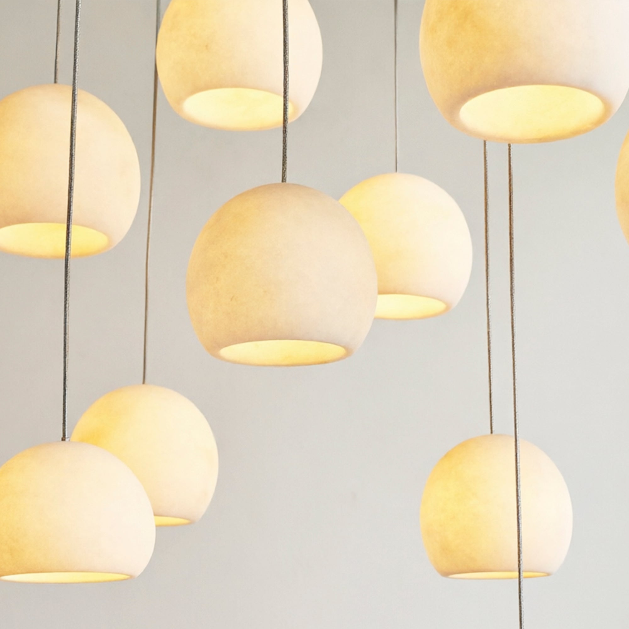 Arica Alabaster Round Chandelier