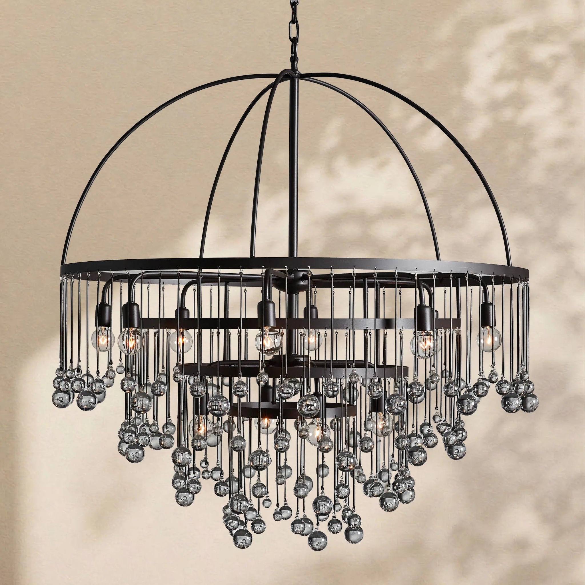 Virelle Modern Crystal Ball 4 Tier Chandelier