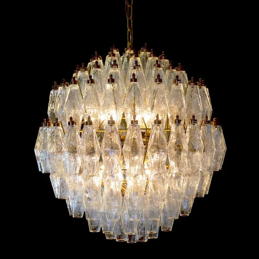 Verona Round Chandelier 24" - 140 Glass Clear