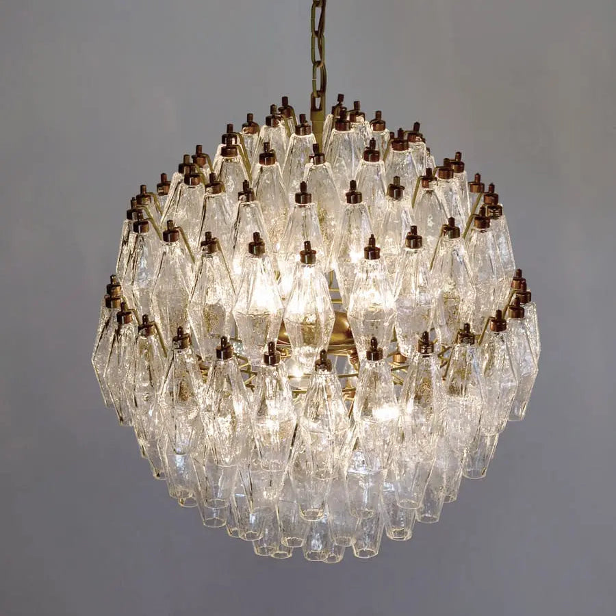 Verona Round Chandelier 24" - 140 Glass Clear
