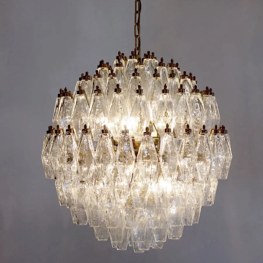 Verona Round Chandelier 24" - 140 Glass Clear