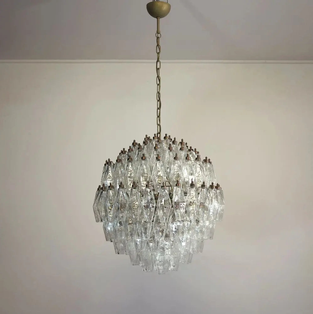 Verona Round Chandelier 24" - 140 Glass Clear