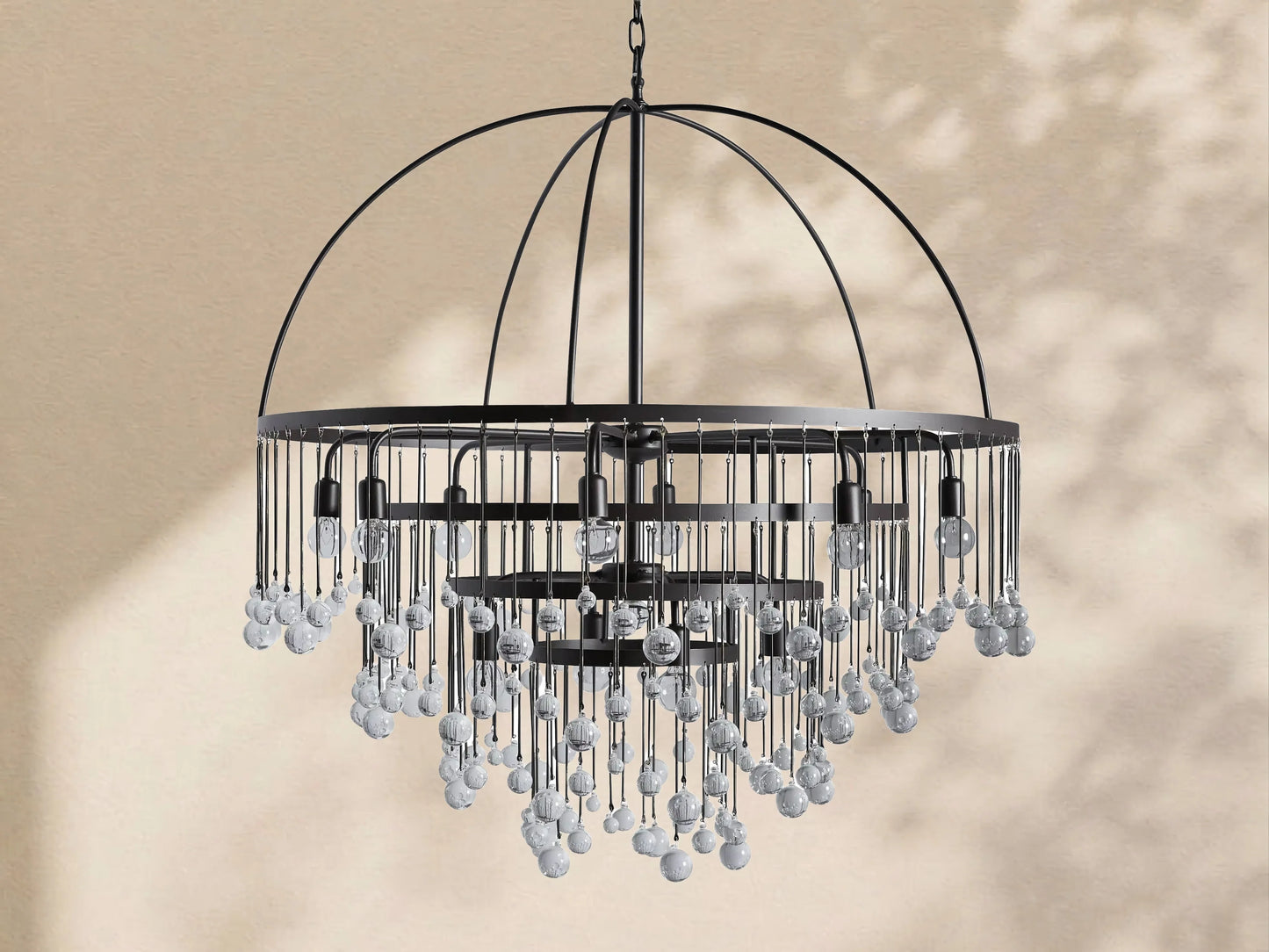 Virelle Modern Crystal Ball 4 Tier Chandelier