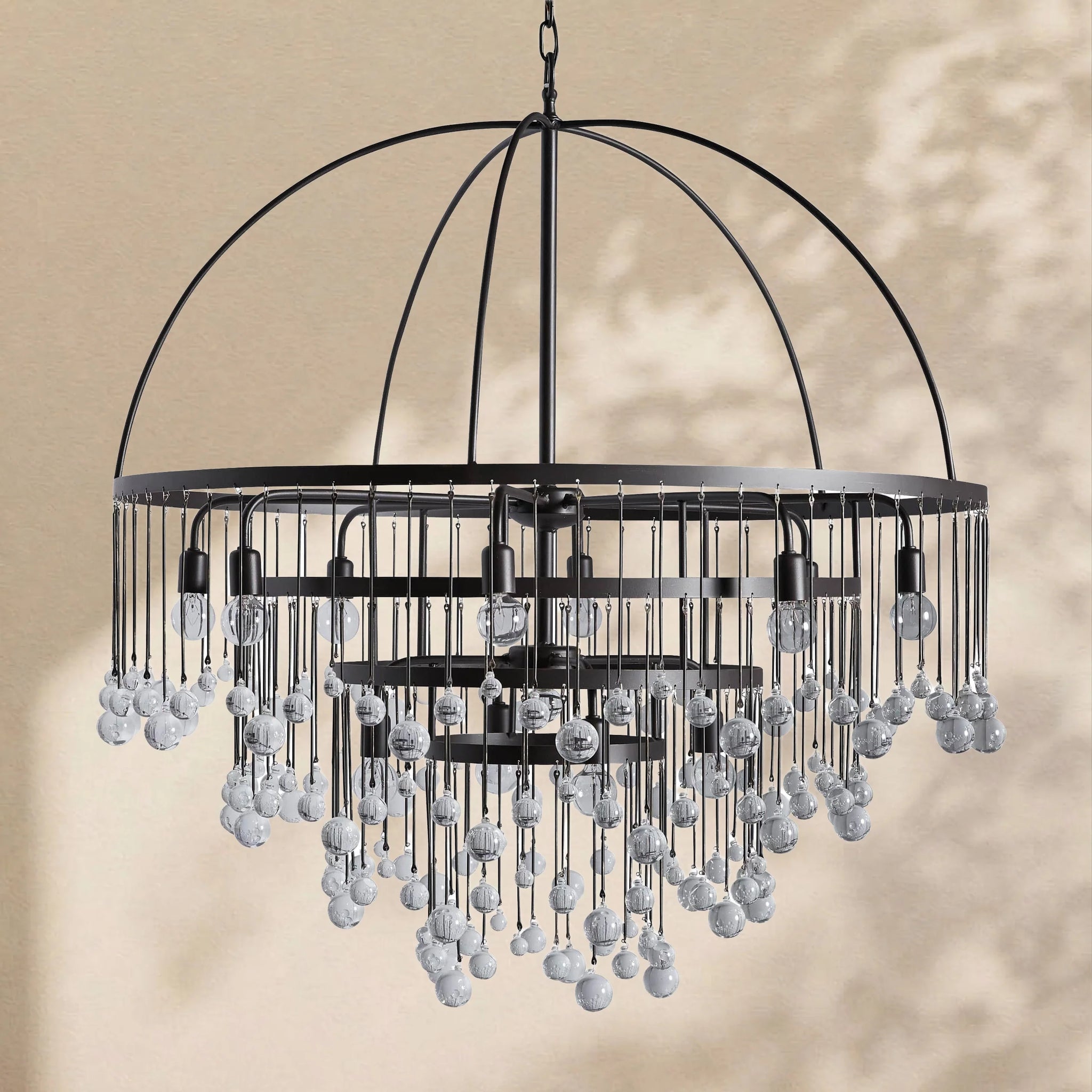 Virelle Modern Crystal Ball 4 Tier Chandelier