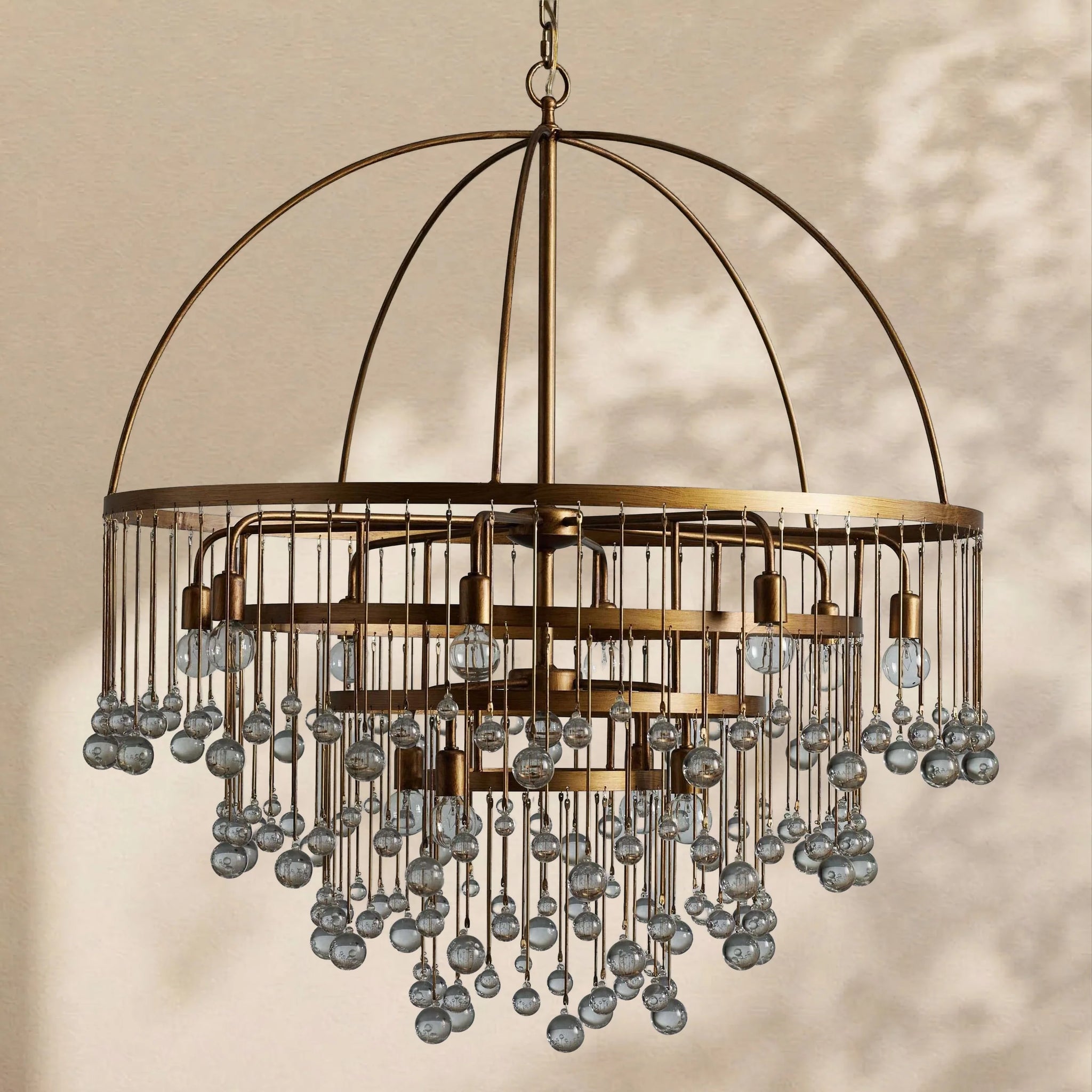 Virelle Modern Crystal Ball 4 Tier Chandelier