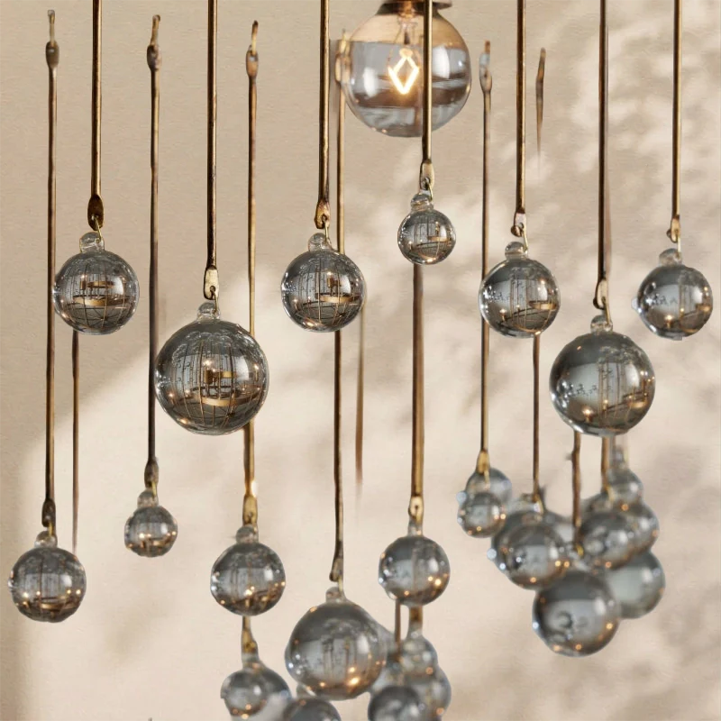 Virelle Modern Crystal Ball 4 Tier Chandelier