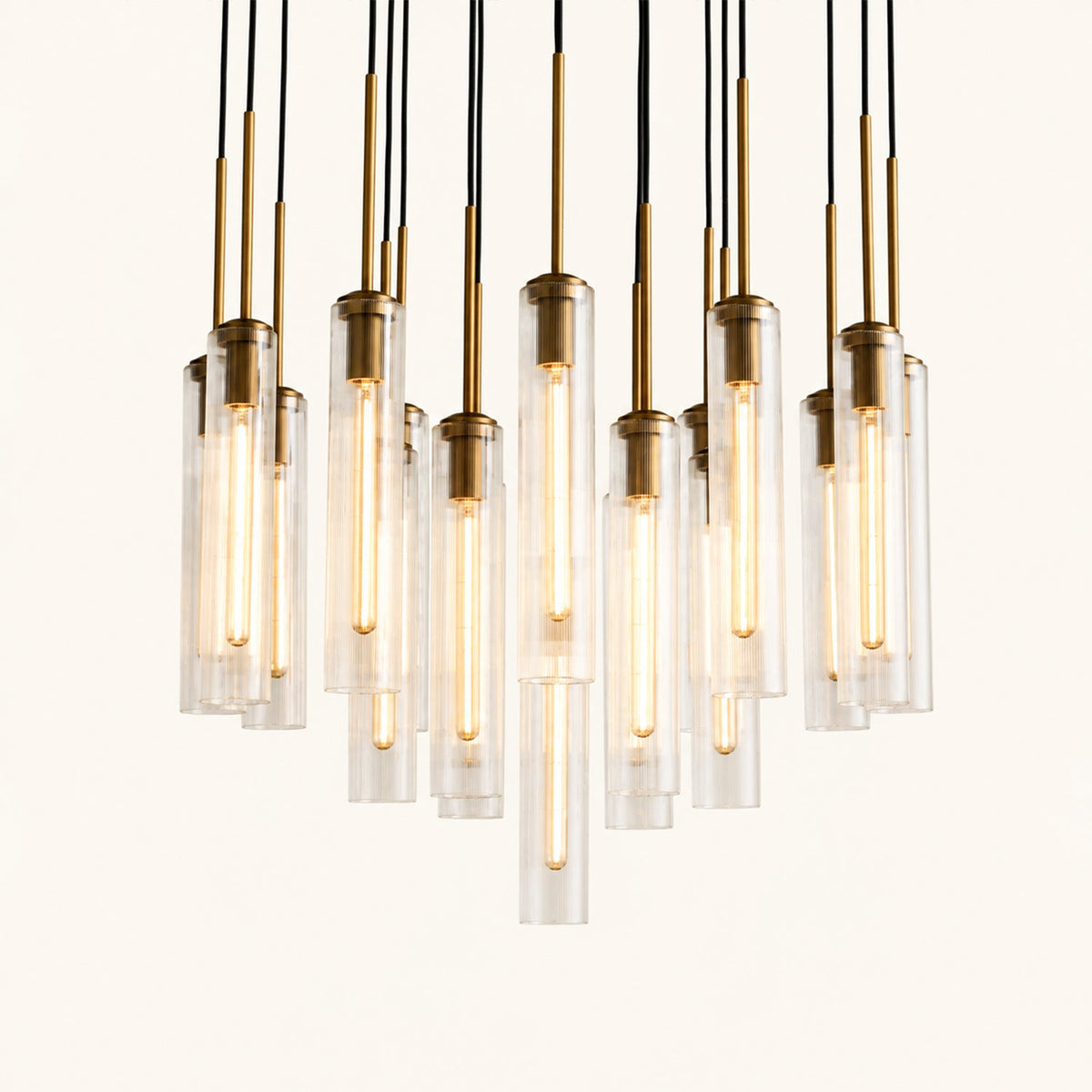 Collena Fluted Glass Round Chandelier