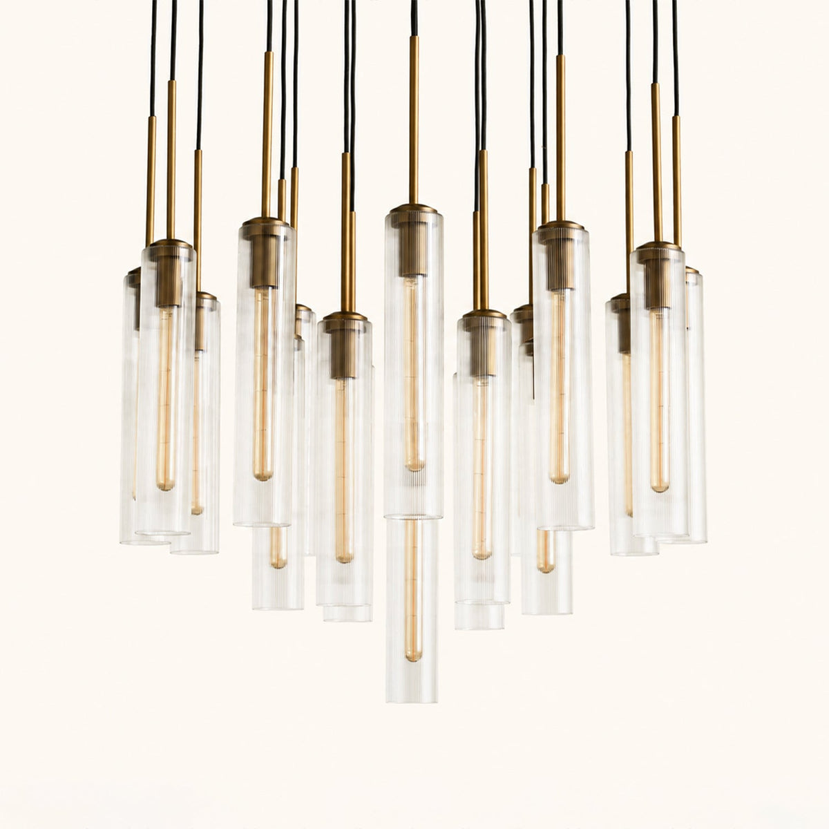 Collena Fluted Glass Round Chandelier