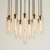 Collena Hammered Glass Round Chandelier