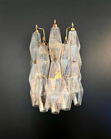 Murano-Style Wall Lamp | 16 Iris Poliedri Glass | Set of 2