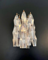 Murano-Style Wall Lamp | 16 Iris Poliedri Glass | Set of 2