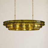 Ghiaccio Oval Chandelier 54"W 65"W