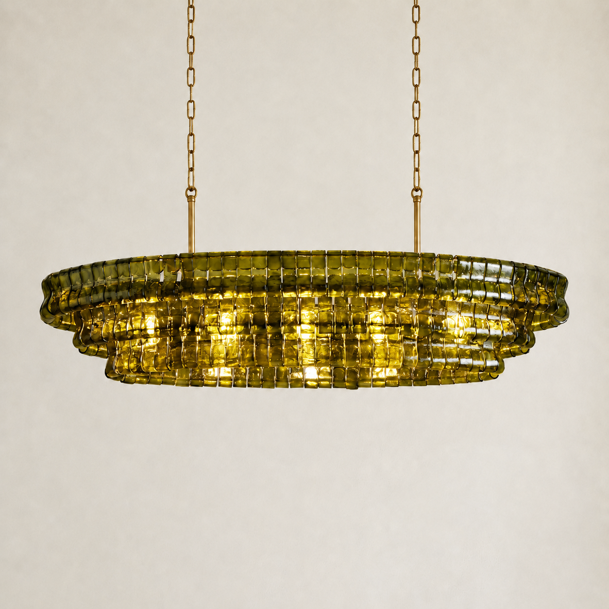 Ghiaccio Oval Chandelier 54"W 65"W