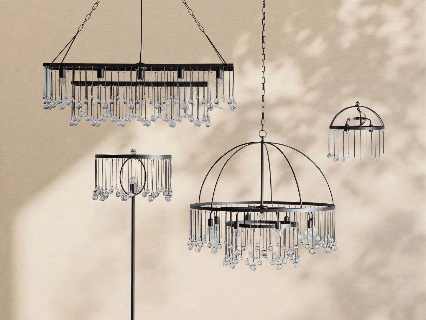 Virelle Crystal Ball Round Chandelier 5 Light / 8 Light