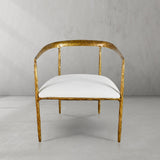 Hand-Forged Metal Curved Chair