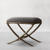 Hand Forged Metal X-base Stool