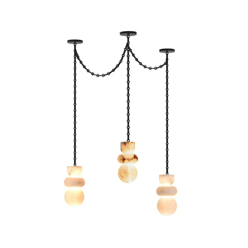 Orba Chain Alabaster Chandelier