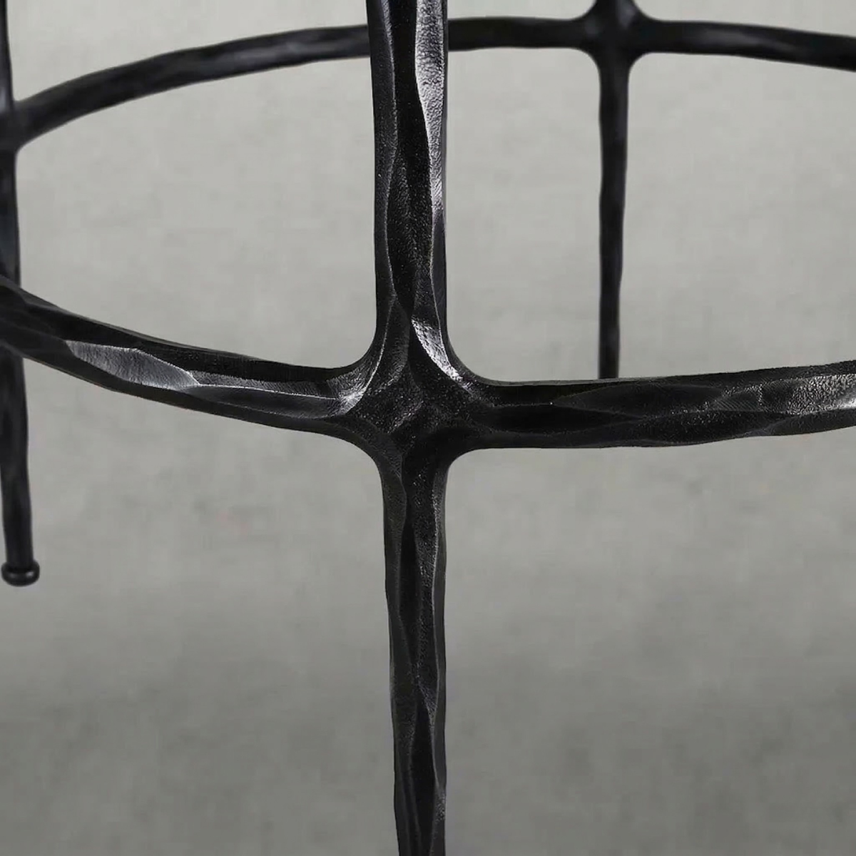 Hand Forged Metal Bar Swivel Counter Stool