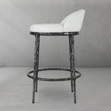 Hand Forged Metal Bar Swivel Counter Stool