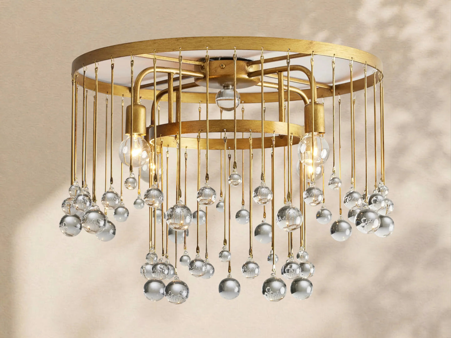 Virelle Crystal Ball Flushmount Lamp