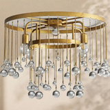 Virelle Crystal Ball Flushmount Lamp